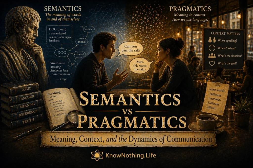 Semantics vs Pragmatics