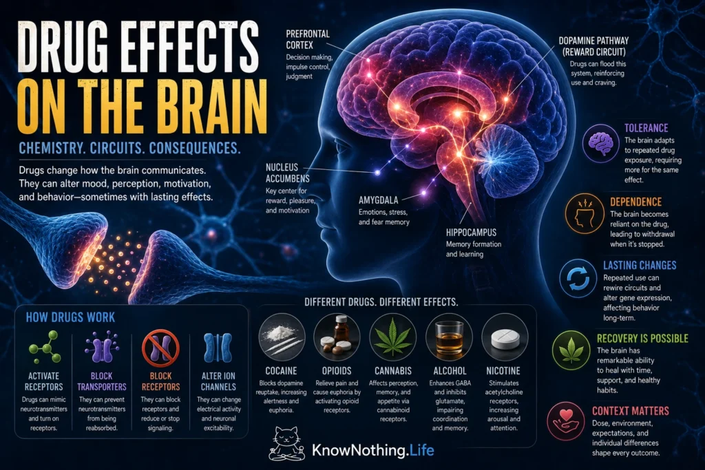 Drug effects on the Brain