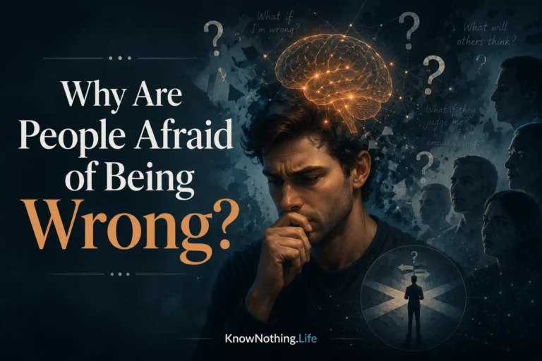 Why are people afraid of being wrong?