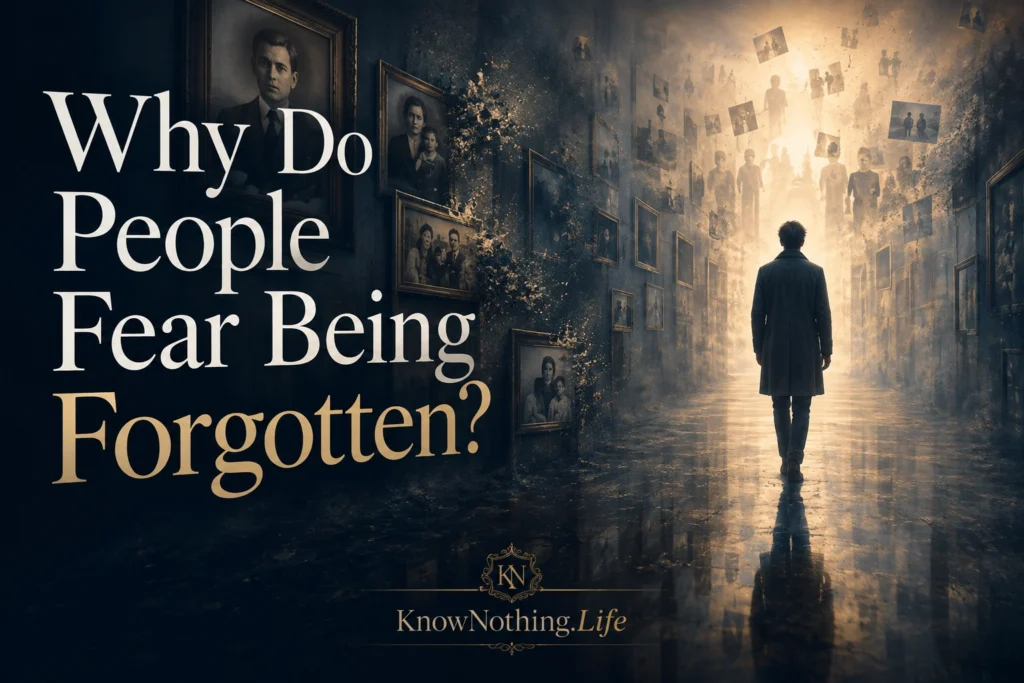 Why Do People Fear Being Forgotten?