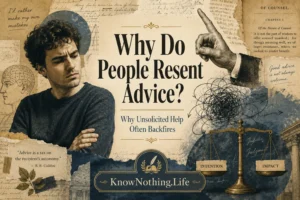 Why Do People Resent Advice?